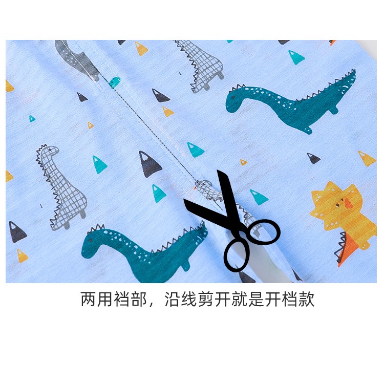 Bộ đồ ngủ cotton tay lửng in họa tiết hoạt hình thời trang mùa hè cho bé 80-150cm
