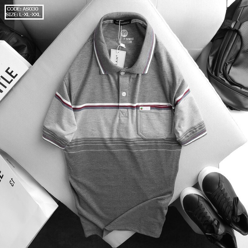 Áo Polo thun nam lớn tuổi có túi⚡️ Hàng VNXK ⚡️Áo thun nam trung niên có túi ( chất liệu cotton 100%) | BigBuy360 - bigbuy360.vn