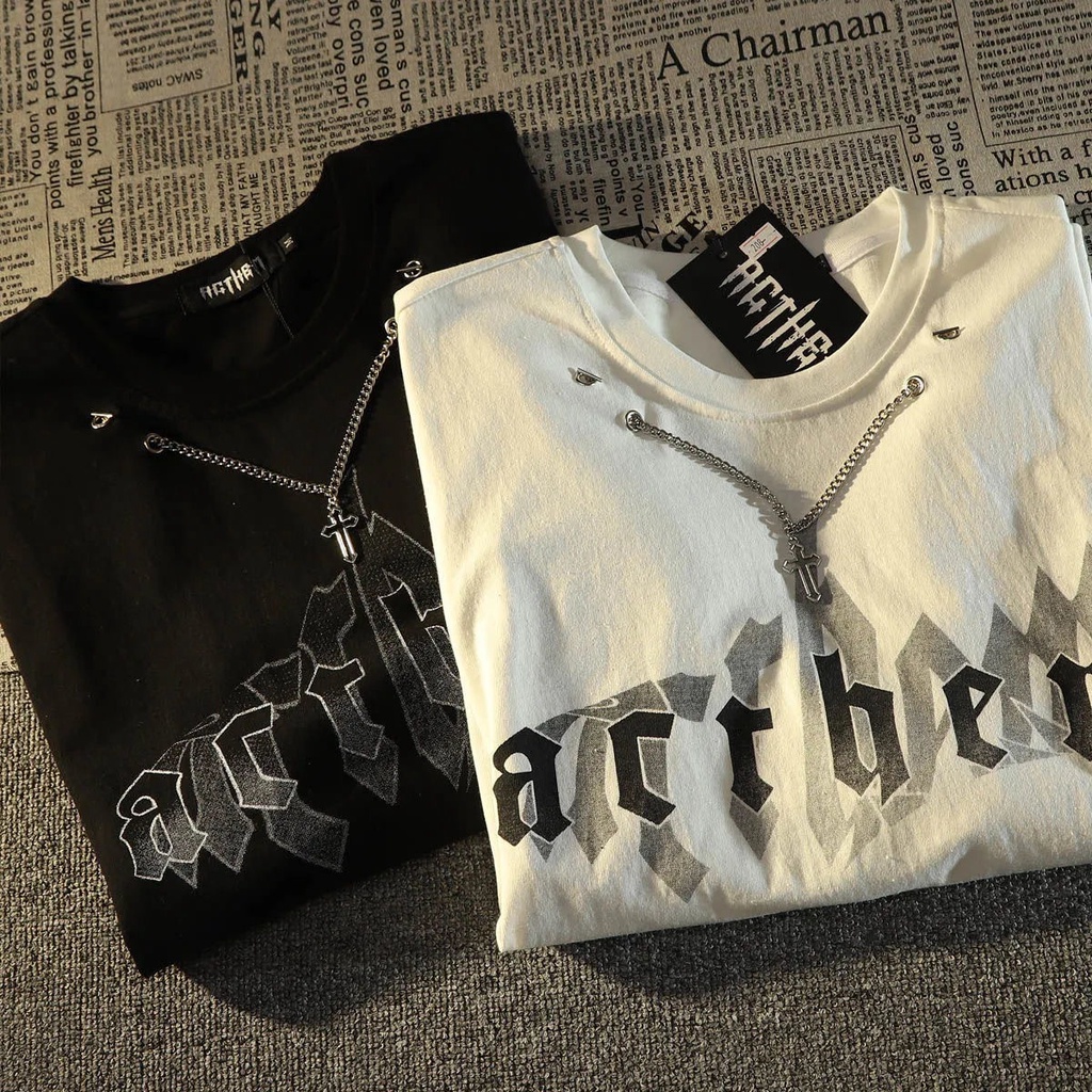 Áo Thun In Hình Ngọn Lửa Phong Cách Gothic Đường Phố Thời Trang Mùa Hè Cho Nữ