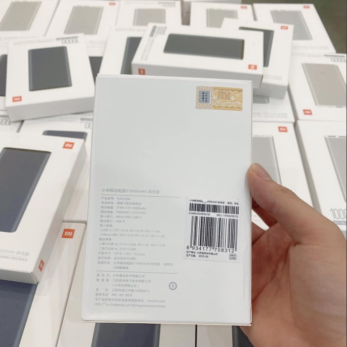 Sạc Dự Phòng Xiaomi Gen 3💥BH 1 Năm💥Pin Sạc Dự Phòng Xiaomi 10000 mAh Hàng Chính Hãng Tích Hợp Sạc Nhanh 2 Chiều