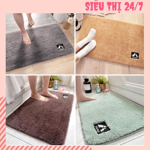 Thảm chùi chân phòng khách nhà tắm cao cấp có thể giặt máy 40x60cm 2424 SIÊU THỊ 24/7