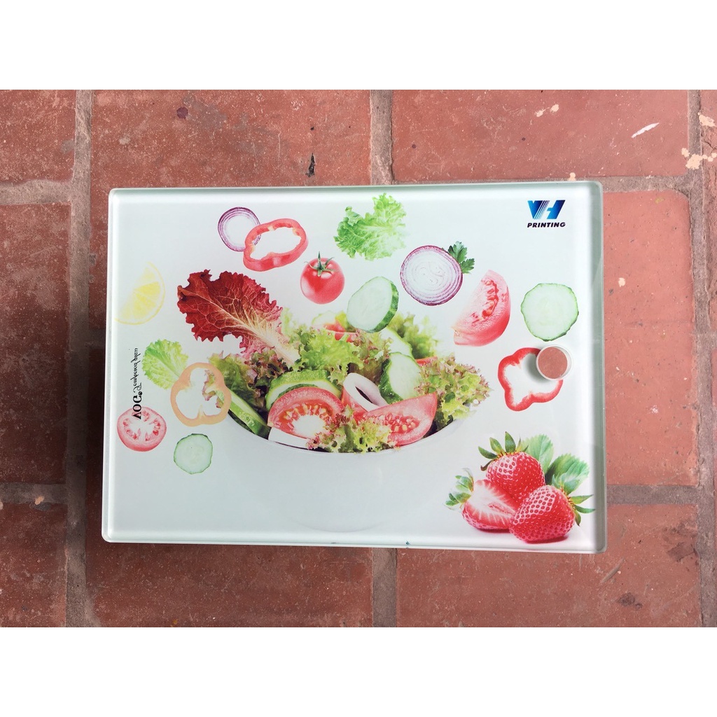 Thớt kính cường lực 12 ly SẠCH 🍒CHỊU LỰC TỐT 🍇CHẶT BĂM VẰM... thoải mái 25cm x35cm x1.2cm