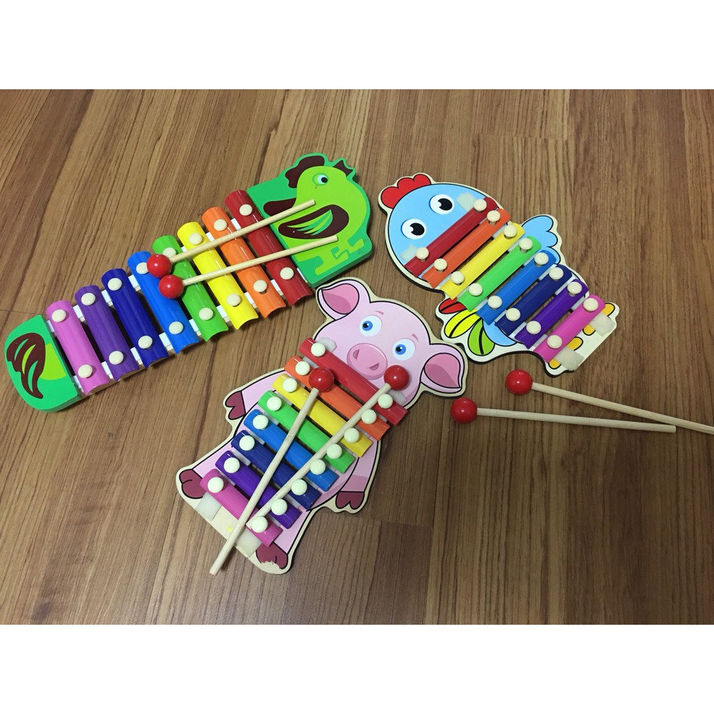 Đồ Chơi Đàn Gỗ Xylophone 8 Quãng⚡FREESHIP⚡ Đồ Chơi Âm Nhạc Cho Bé Hình Con Vật Đáng Yêu Cho Bé