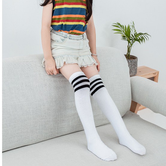 Vớ Dài Qua Gối Màu Trơn Thời Trang Dành Cho Bé Gái 35CM 42CM