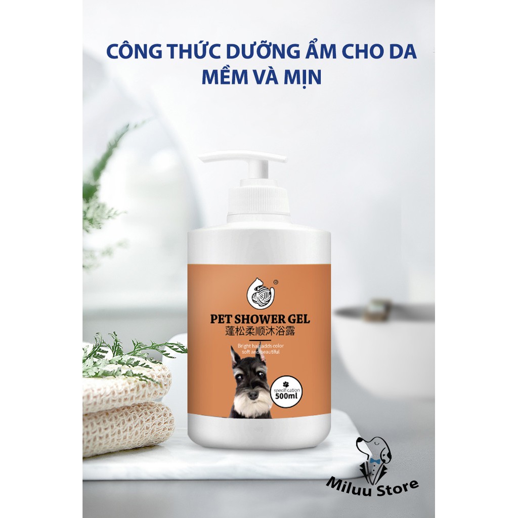 Sữa tắm chó mèo làm sạch nhẹ nhàng, dưỡng lông và da giành cho thú cưng [HAIRBALL STARREN]