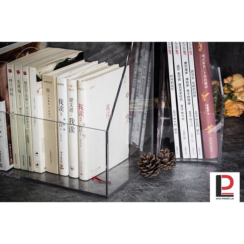 Hộp đựng mica, acrylic/ Giá đỡ sách để bàn