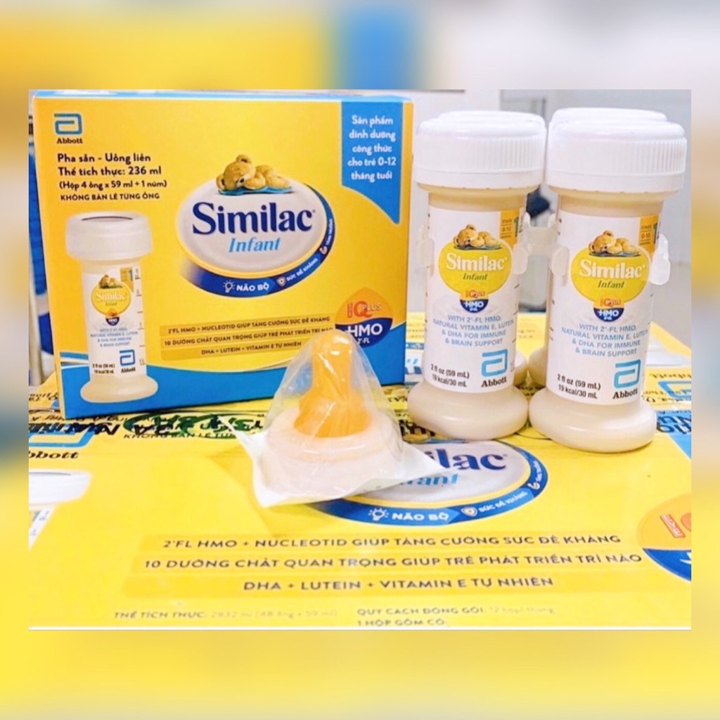 [24 ống] Sữa Similac Infant IQ Plus HMO 19kcal /30ml, ống 59ml có kèm núm ti