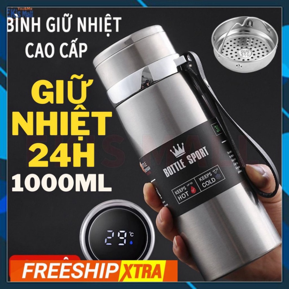 Bình giữ nhiệt, bình nước giữ nhiệt Inox Bottle Sport 1000ml