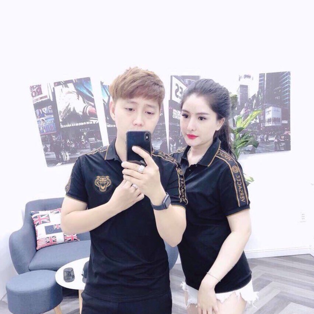 (TRÙM SỈ) Áo thun cặp hot hit đen