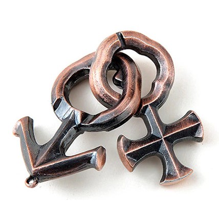 Đồ chơi trí tuệ_Thử thách_Man & Woman - Mr. P's Puzzle_Hack não & Hàng hiếm_IQ Toys_Giải mã sắt