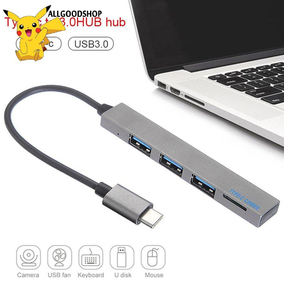 Bộ Hub 4 trong 1 chuyển đầu USB 3.1 Type-C sang USB 3.0 với khe đọc thẻ nhớ TF dành cho MacBook