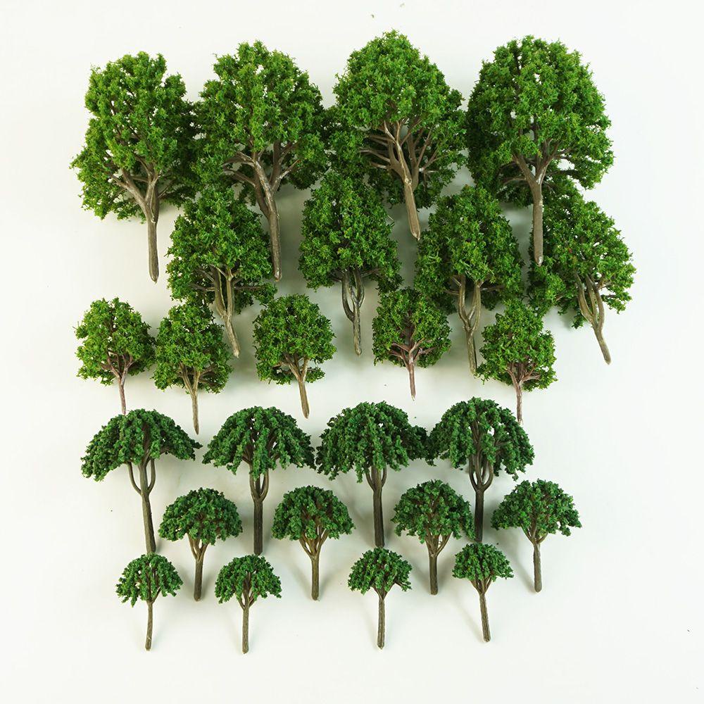 KUNHEV Bộ 30 Mô Hình Cây Xanh Mini Dùng Trang Trí