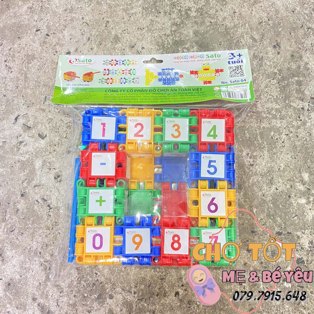Đồ Chơi Xếp Hình Sato Giúp Bé Học Số Và Chữ Cái