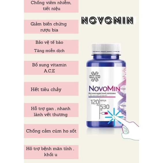 Viên uống NOVOMIN SIBERI tăng đề kháng nhanh bổ sung vitamin A,C,E