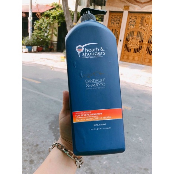 1 Chai Dầu gội Hearh & Shouldersr Mỹ đăc  tri gàu và nấm da đầu, chai 1200ml