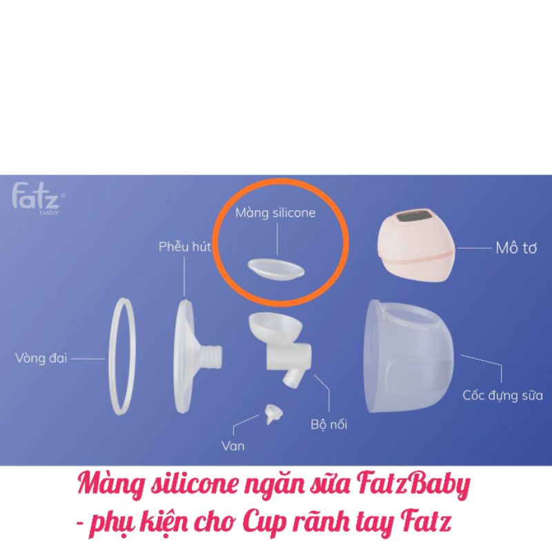 Màng silicone ngăn sữa FatzBaby Freemax 1 - phụ kiện cho Cup rãnh tay Fatz - FB1201CW