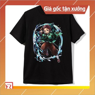 SIÊU HOT!!! Áo thun Kimetsu no Yaiba Tanjiro Kamado màu đen - Lưỡi gươm diệt quỷ M2725 Giá Rẻ