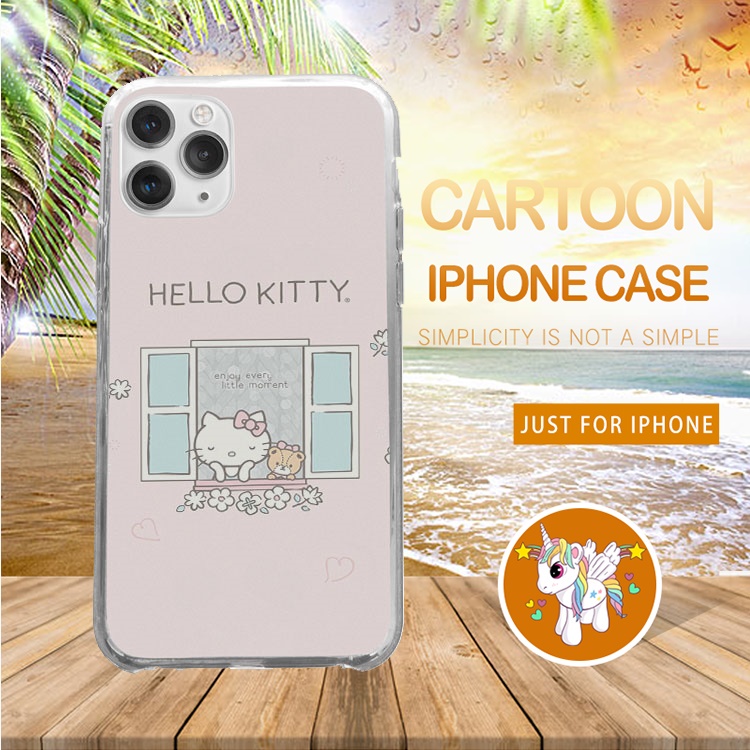 Ốp Lưng iphone Hello kitty ngồi bên khung cửa sổ cho iphone 5 - iphone 12 KIT20210062