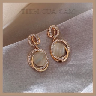 Bông tai đá mặt trăng sang chảnh Tiệm Của Cám