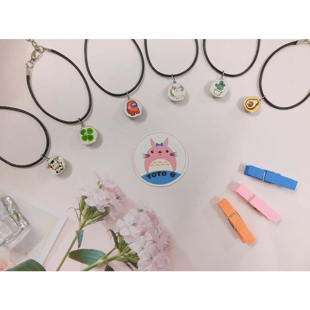 Vòng dây đen hoạt hình bơ, bò sữa, cung hoàng đạo