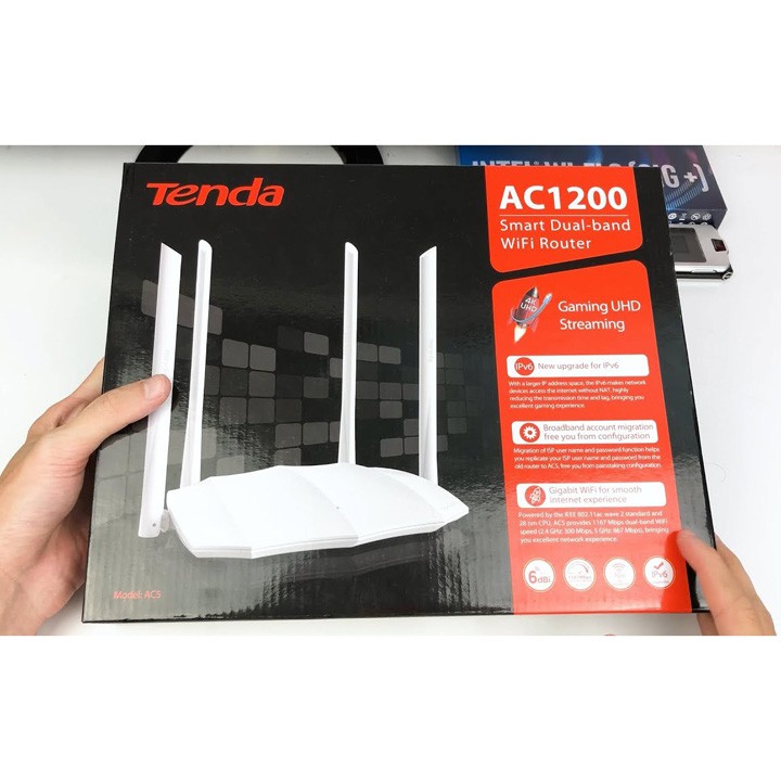 [Mã ELMS05 giảm 5% đơn 300k]Bộ phát wifi 4 râu chuẩn AC Tenda AC5 AC1200 1167Mbps | BigBuy360 - bigbuy360.vn