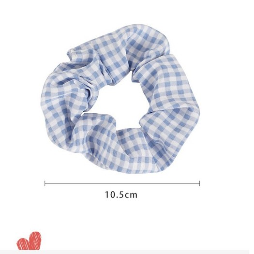 Buộc tóc scrunchies nhiều mẫu màu xanh dương cute 1018N