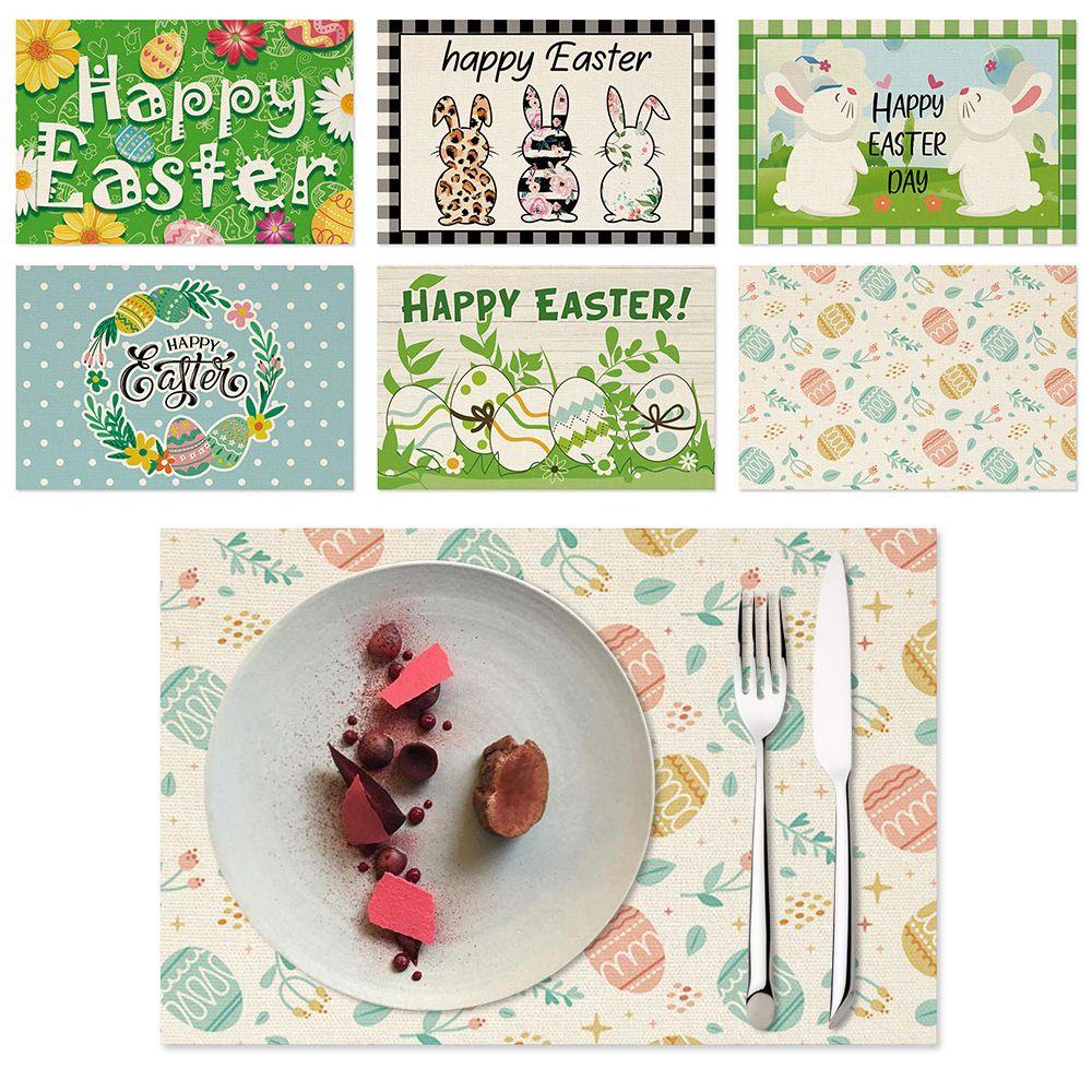 Thảm Lót Bàn Ăn Chống Trượt In Chữ Happy Easter