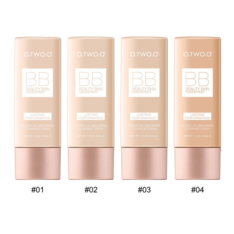 [Hàng mới về] Kem nền che khuyết điểm BB O.TWO.O dạng lỏng 4 màu sắc tùy chọn chống thấm nước không gây bết dính 30ml | BigBuy360 - bigbuy360.vn