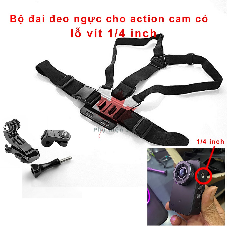 Dây đai đeo camera hành trình dùng cho sjcam GoPro điện thoại làm camera hành trình trước ngực