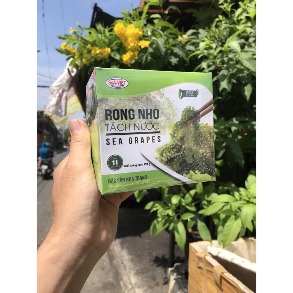 [Mã 267FMCGSALE giảm 8% đơn 500K] Rong Nho Tách Nước Sea Viet hộp 220gram/11 gói | BigBuy360 - bigbuy360.vn