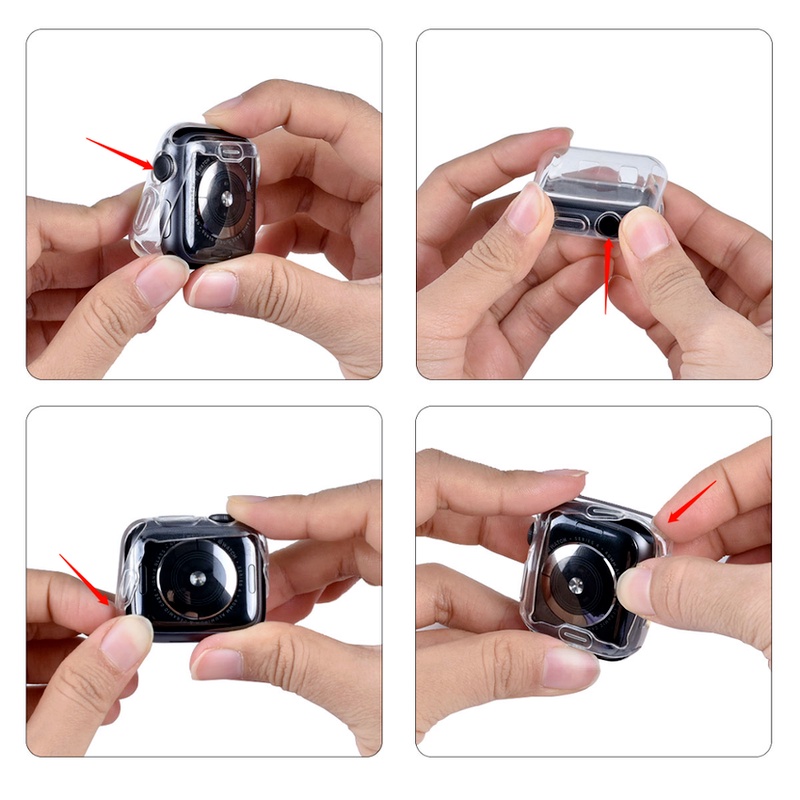 Ốp TPU bảo vệ màn hình 45mm 41mm 44MM 40MM 42 38MM cho iwatch series 7 SE 6 5 4 3