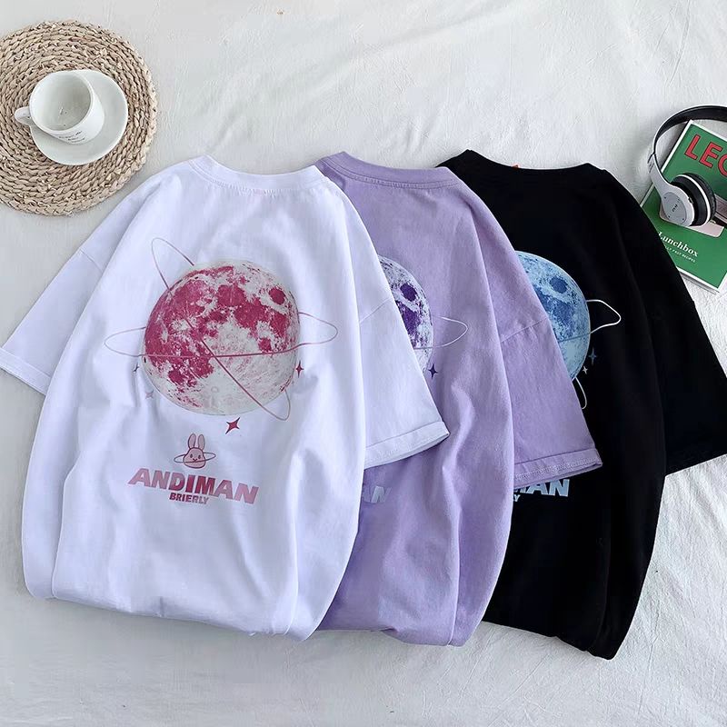 Áo thun tay lỡ nam nữ, áo phông unisex form rộng chất cotton mát mịn thấm hút mồ hôi hình sấm sét | BigBuy360 - bigbuy360.vn