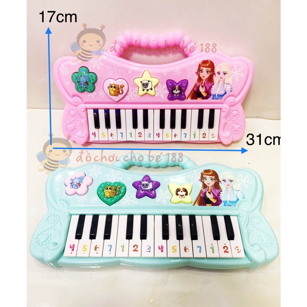 Đồ Chơi Đàn Piano Phát Nhạc hát karaoke Cho Bé  Phát Sáng elsa pony