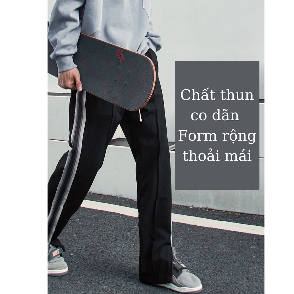 Quần Form Rộng, quần baggy Kiểu Dáng Thể Thao Phối Zip Phong Cách Streetwear SS2021