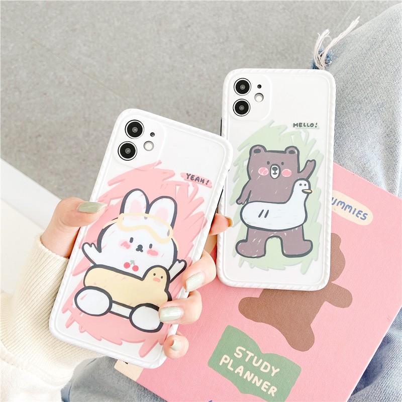 Ốp lưng iphone Phao Vịt IMD dày dặn viền nổi 5/5s/6/6plus/6s/6splus/7/7plus/8/8plus/x/xr/xs/11/12/pro/max/plus/promax | BigBuy360 - bigbuy360.vn