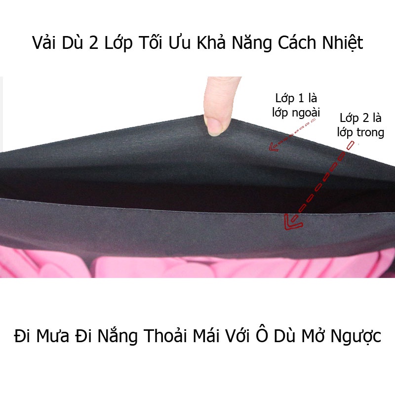 Ô gấp ngược che mưa,tốt cho các bác tài xế ô tô lúc xuống xe, đi bộ, chụp ảnh. Ô che nắng gấp ngược thiết kế sang trọng