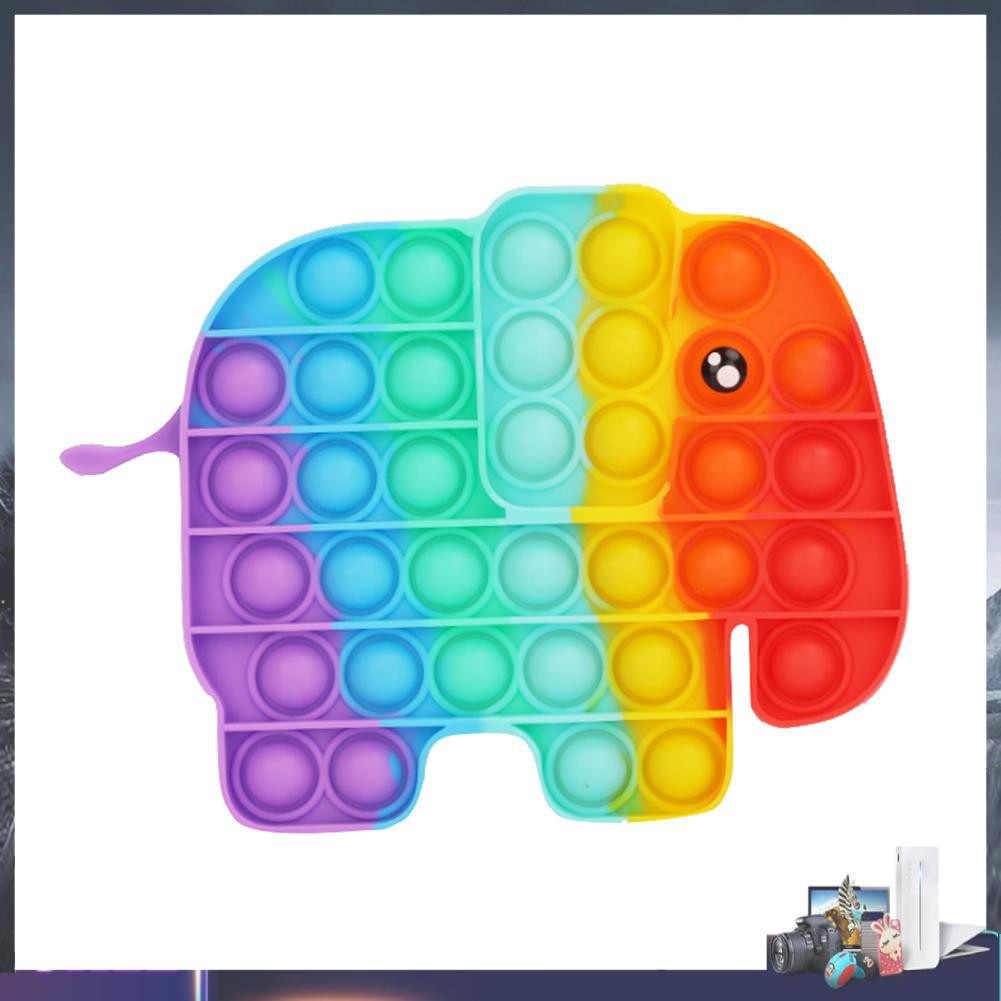 Đồ Chơi Xếp Hình Chú Voi Màu Cầu Vồng Giúp Giảm Căng Thẳng