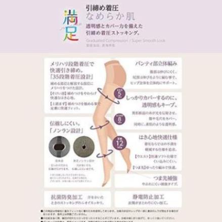 Quần tất nữ Nhật Bản Fukuske Bó form tôn dáng thon chân - Che khuyết điểm đôi chân đẹp mịn trong suốt