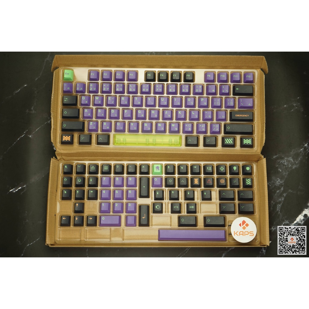 Keycap Eva PBT profile Cherry in dyesub 134 nút cho bàn phím cơ layout 108/104/98/87/84/75/68/64/61