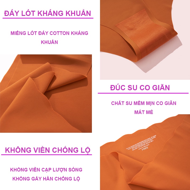 Quần Lót Su Nữ Sbra Cạp Lượn Sóng Không Viền Không Hằn Vết Thoáng Mát Sexy QS22