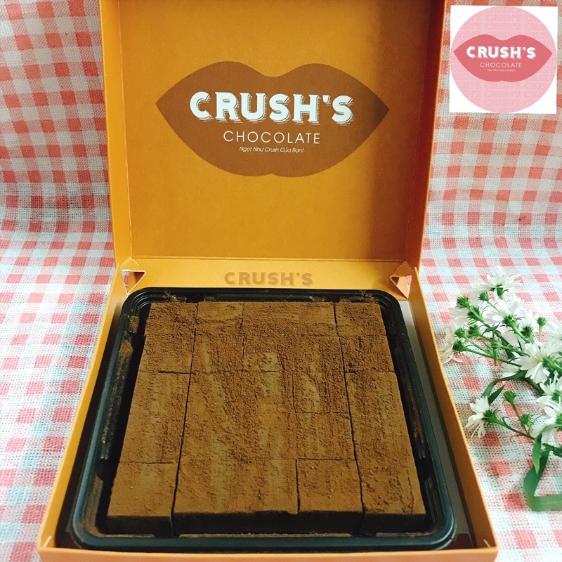Nama chocolate vị cacao - Socola tươi Crush's chocolate- Hộp lớn - Nowship - Nhận Sỉ