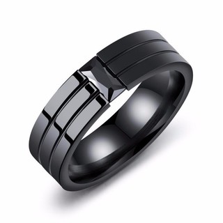 Nhẫn Nam Màu Đen Titan Cao Cấp TT 0849