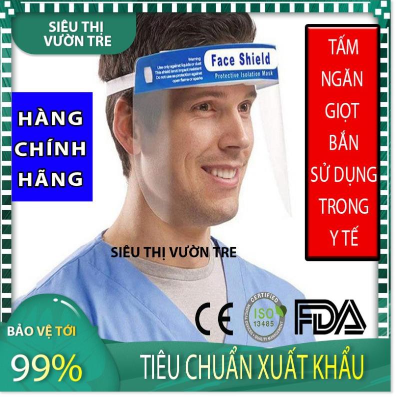 Kính chống giọt bắn Face Shield trong suốt không mờ an toàn chống dịch