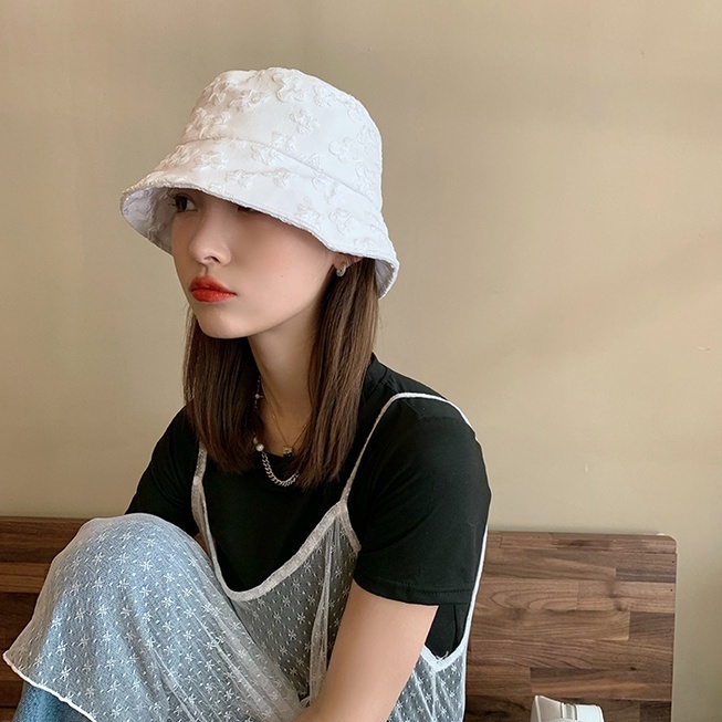 [SẴN]- Mũ nón bucket vải xô họa tiết hoa chống nắng phong cách Ulzzang (M68)