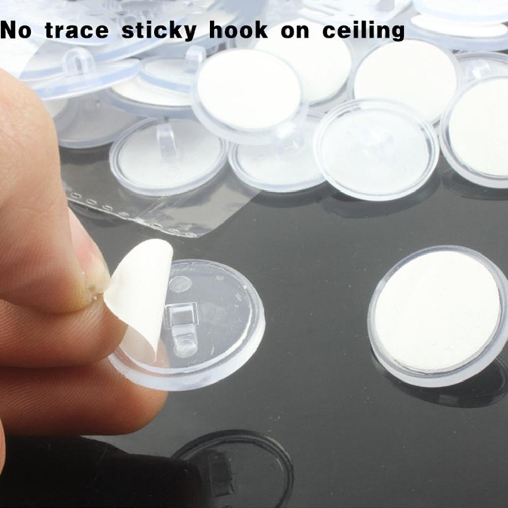 Set 10 / 30 / 50 Móc Dán Tường Trong Suốt Treo Cờ Tiện Dụng