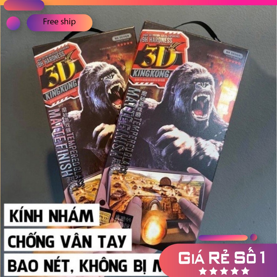 Kính cường lực iphone chống vân tay chính hãng KINGKONG WK Full màn hình cao cấp cho IP X đến 12 Promax