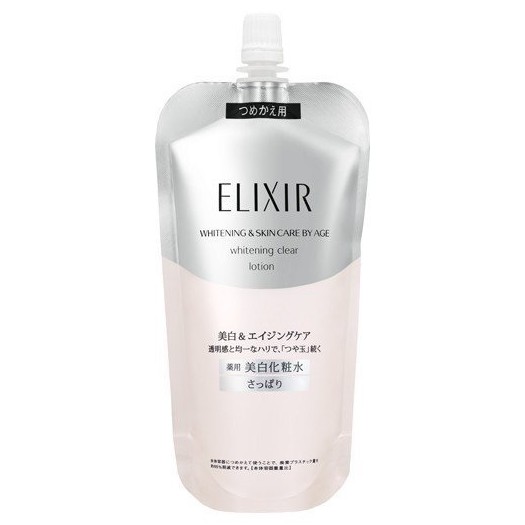 Nước hoa hồng trắng da, chống lão hóa Shiseido Elixir Whitening Clear Lotion 150ml - [Túi thay thế]