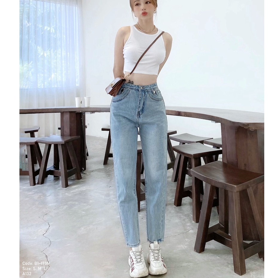 Quần Baggy Nữ Lưng Cao Fofm Đứng Dễ Phối Đồ