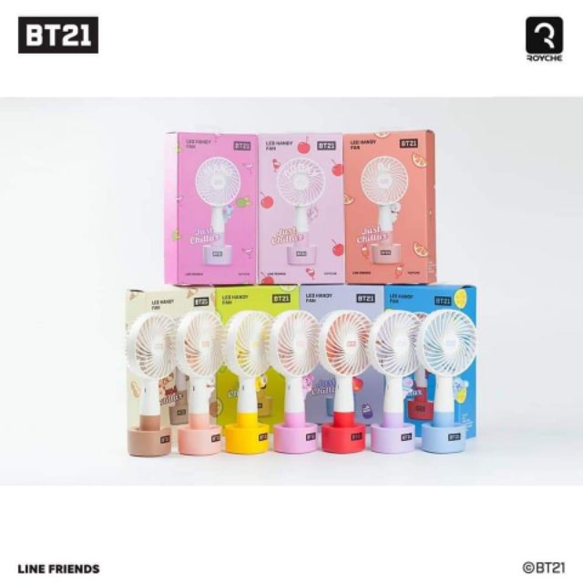 Quạt cầm tay, handy fan BT21 Royche ver3