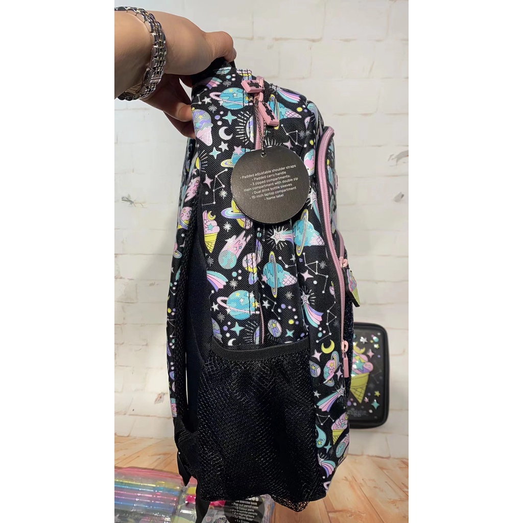 Smiggle Ba Lô Đi Học Thiết Kế Hình Cây Kem Đính Kim Cương Độc Đáo